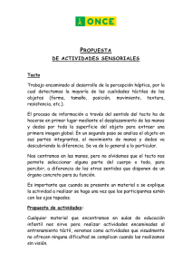 Propuesta de actividades tacto: