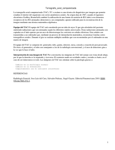 La tomografía axial computarizada (TAC), TC o escáner