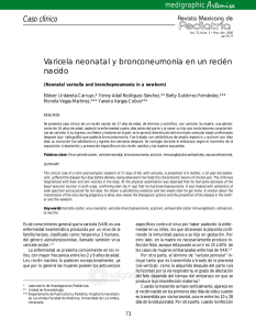 Varicela neonatal y bronconeumonía en un recién