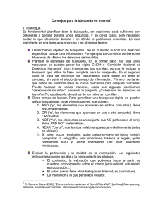 CONSEJOS PARA LA BSQUEDA EN INTERNET