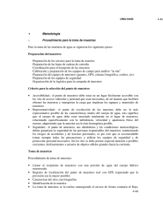 4-46 • Metodología Para la toma de las muestras de