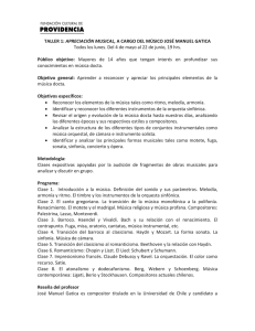 Taller apreciación musical - Fundación Cultural de Providencia