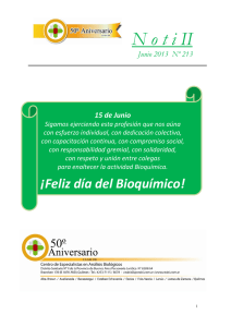 Junio 2013 - Centro de Especialistas en Análisis Biológicos Distrito II