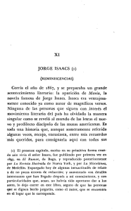 JORGE ISAACS (1) Corría el año de 1867, y se preparaba un