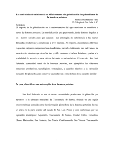 1 Las actividades de subsistencia en México frente a la