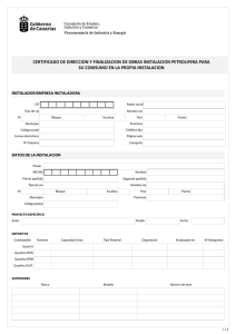 certificado de direccion y finalizacion de obras instalacion petrolifera