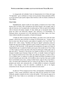 Noticias históricas sobre algunas fuentes de Vélez Blanco