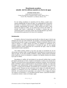 Estudio del tiro oblicuo usando un chorro de agua - Física re