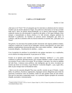 CARTA A UN MARCIANO Emilio A. Coni