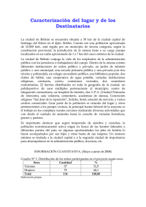 Caracterización del lugar y de los Destinatarios