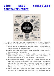 Cómo ERES manipulado CONSTANTEMENTE?