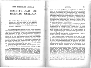 OBJETIVIDAD DE HORACIÜ QUIROGA