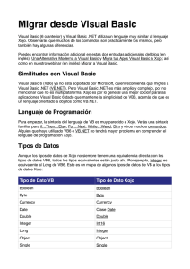 Migrar desde Visual Basic