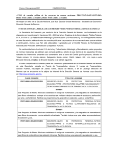 Proyectos normas mexicanas