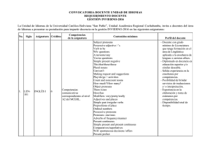 La Unidad de Idiomas de la Universidad Católica Boliviana San