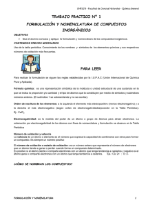 trabajo practico nº 1 formulación y nomenclatura de compuestos