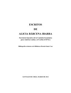 escritos de alicia bárcena ibarra - Repositorio CEPAL
