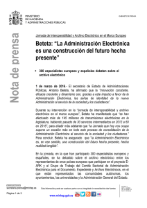 Jornada de Interoperabilidad y Archivo Electrónico en el Marco