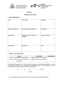 Anexo III modelo de solicitud - Campus de Excelencia Internacional