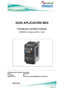 GUÍA APLICACIÓN MX2 Frenado por Corriente Continua