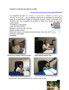 Fomento a la lectura por placer en radio