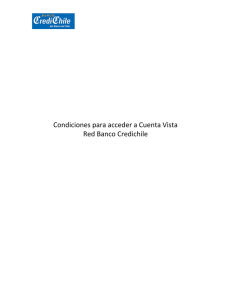 Condiciones para acceder a Cuenta Vista Red Banco Credichile