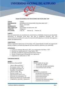 Desarrollo de Aplicaciones .NET con Visual Studio