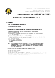 requisitos de los comprobantes de gastos