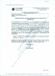 CANCELACION DE PARTIDA REGISTRAL POR FUSION