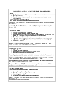 MODELO DE GESTIÓN DE REFERENCIAS BIBLIOGRÁFICAS