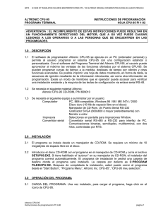 Instrucciones de Programación Altronic CPU-95