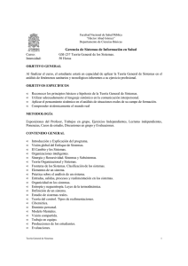 GSI-237 TEORIA GENERAL DE SISTEMAS