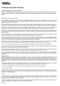 El devenir del pueblo de Israel