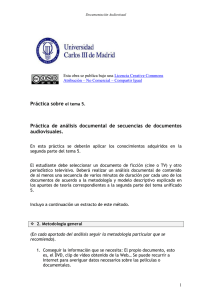 Práctica sobre el tema 5. Práctica de análisis documental de