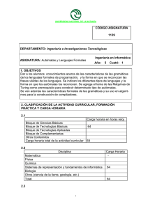 Autómatas y Lenguajes Formales - Departamento de Ingeniería e