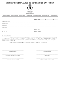 Solicitud sec - Sindicato Empleados de comercio de San Martín