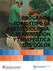 programa formativo de anestesiología, reanimación y