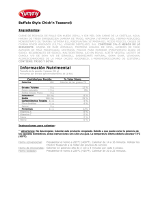 Información Nutrimental y más