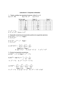 1.- Tabule y grafique las siguientes funciones: utilice 0 ≤ x ≤ 5 a) y