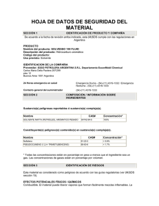 HOJA DE DATOS DE SEGURIDAD DEL MATERIAL