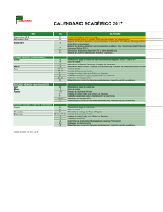 CALENDARIO ACADÉMICO 2017