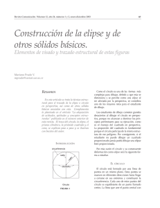 Construcción de la elipse y de otros sólidos básicos.
