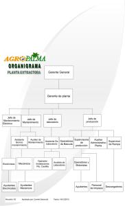 Gerente General Gerente de planta