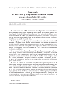 Comentario La nueva PAC y la agricultura familiar en