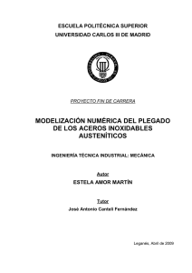 modelizacion numerica del plegado de los aceros inoxidable