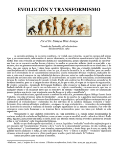 evolución y transformismo