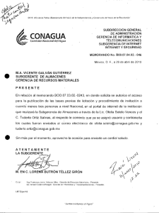 SUBDIRECCION GENERAL M.A. VICENTE GALVAN GUTIERREZ