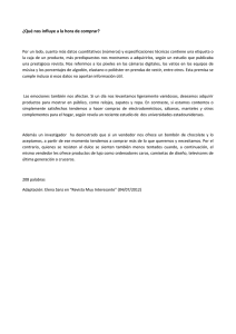 ¿Qué nos influye a la hora de comprar?