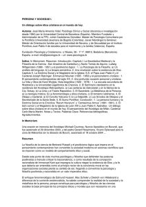 PERSONA Y SOCIEDAD I. Un diálogo sobre ética cristiana en el
