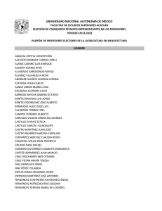 PROFESORES ELECTORES CT ARQUITECTURA